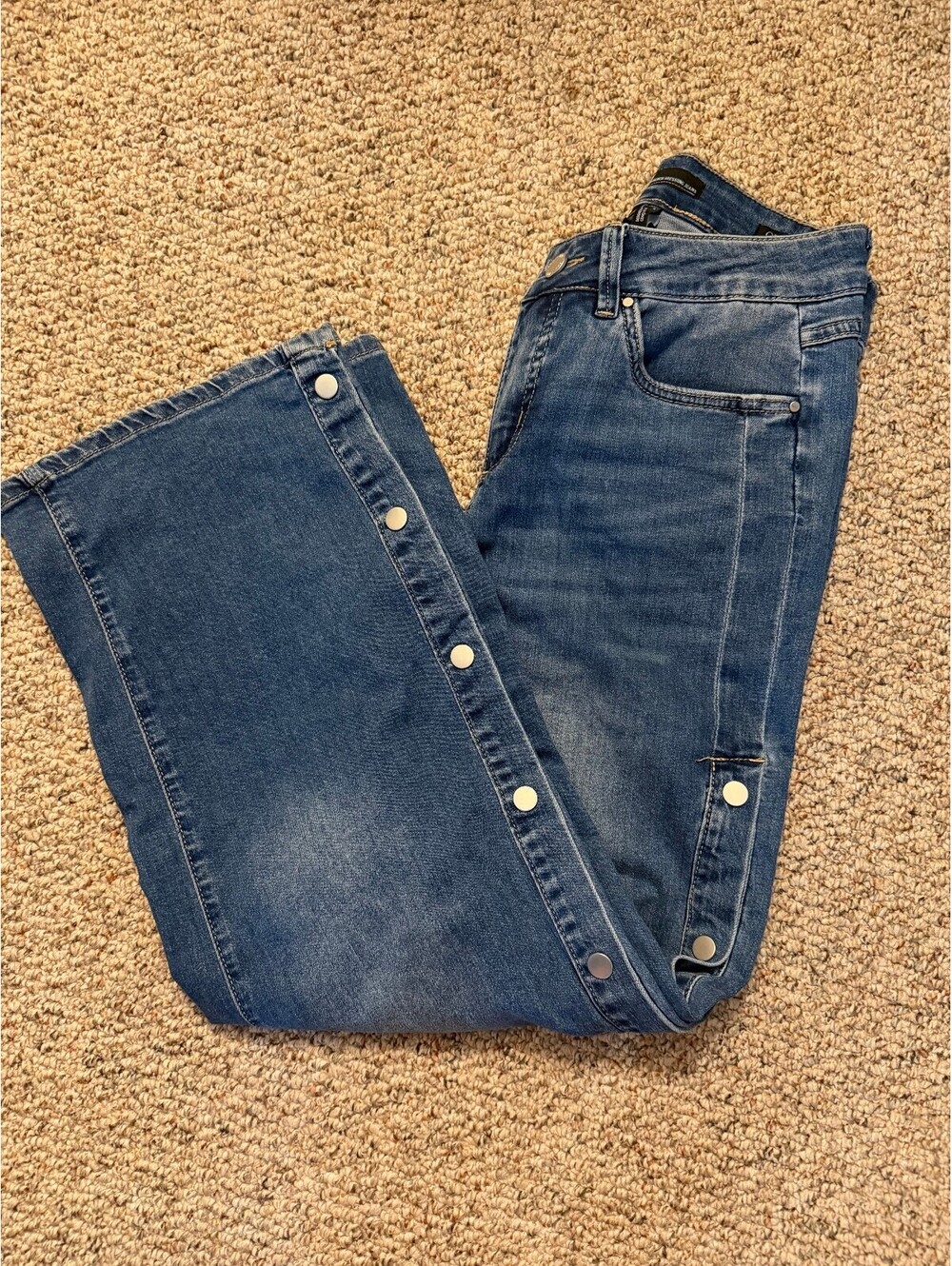FDJ French Dressing Jeans Olivia medium wash wide leg snap jeans